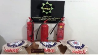 YANGIN TÜPÜNÜN İÇİNE UYUŞTURUCU MADDE GİZLEMİŞLER