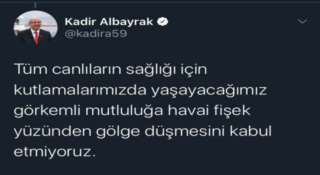 BÜYÜKŞEHİR HAVAİ FİŞEK KULLANMAYACAK