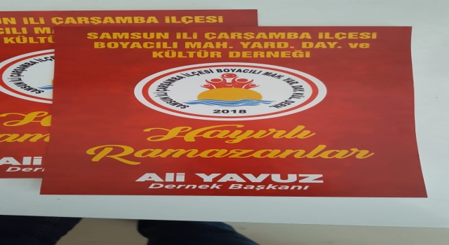 SAMSUN İLİ ÇARŞAMBA İLÇESİ BOYACILI MAH. YAR. DAY. VE KÜLTÜR DERNEĞİ İHTİYAÇ SAHİPLERİNE ERZAK KOLİSİ DAĞITTI