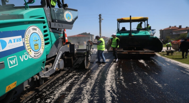 SICAK ASFALT ÇALIŞMALARI YENİDEN BAŞLADI