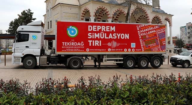 DEPREM SİMÜLASYON TIRI ÇERKEZKÖY’DE