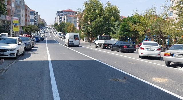 ÇERKEZKÖY’DE ŞEHİR İÇİ YOL ÇİZGİLERİ YENİLENİYOR