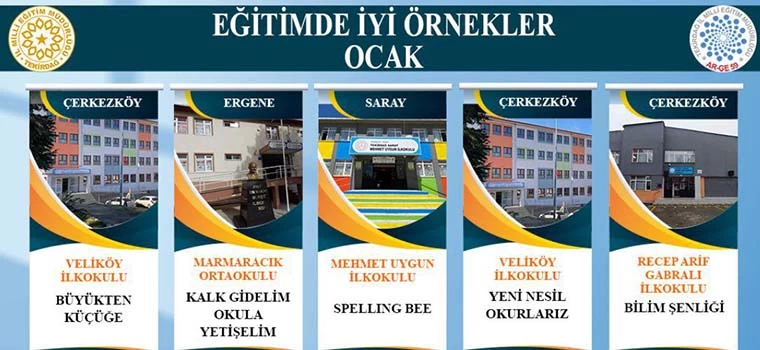 EĞİTİMDE EN İYİ ÖRNEKLER PROJESİNE ÇERKEZKÖY DAMGA VURDU