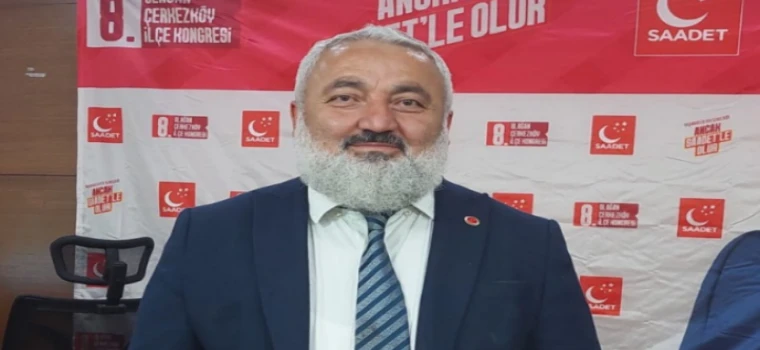 SP ÇERKEZKÖY İLÇE BAŞKANI YUSUF AYDIN YENİDEN GÜVEN TAZELEDİ