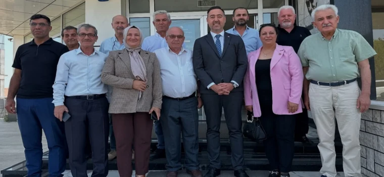 ÇERKEZKÖYLÜ MUHTARLAR BARO BAŞKANI GÜRCÜN’Ü ZİYARET ETTİ