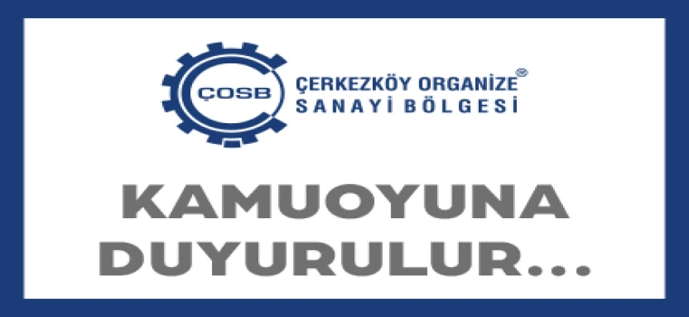 ÇERKEZKÖY OSB’DEN “RÜŞVET” İDDİALARINA SERT YANIT