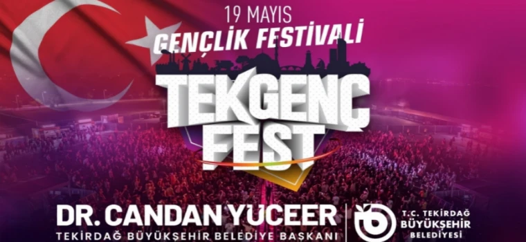 TEKİRDAĞ’DA 19 MAYIS HEYECANI TEKGENÇFEST İLE DÖRT GÜN SÜRECEK