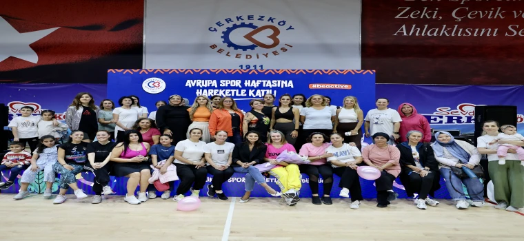 Çerkezköy’de kadınlar Avrupa Spor Haftası’nda sporla buluştu
