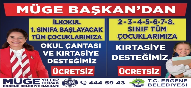 Ergene Belediyesi’nden Tüm Çocuklara Ücretsiz Eğitim Desteği