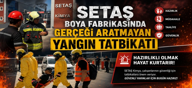 SETAŞ BOYA FABRİKASINDA GERÇEĞİ ARATMAYAN YANGIN TATBİKATI
