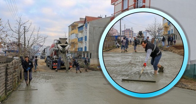 BETON YOL YAPIM ÇALIŞMALARI DEVAM EDİYOR