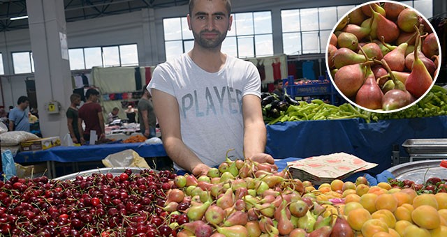 TEZGAHLARI SÜSLEYEN AKÇA ARMUDUNA İLGİ YOĞUN