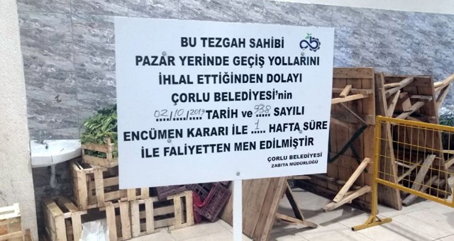 KURALLARA UYMAYAN PAZARCI ESNAFI CEZALANDIRILDI