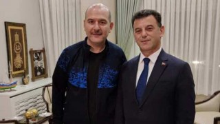 BAŞKAN MUSTAFA ÇETİN'DEN BAKAN SOYLU'YA GEÇMİŞ OLSUN ZİYARETİ