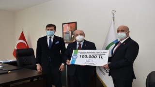 BÜYÜKŞEHİR BELEDİYESİ’NDEN 100 BİN LİRALIK DESTEK