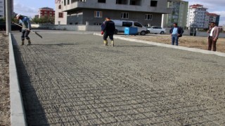 163. SOKAK’TA 1500 METREKARE DEMİRLİ BETON YOL YAPILDI