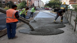 GMKP MAHALLESİNDE KALDIRIM ÇALIŞMALARI DEVAM EDİYOR