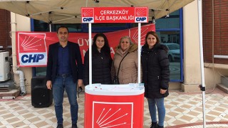 CHP KADIN KOLLARI ÜYE ÇALIŞMALARINI SÜRDÜRÜYOR