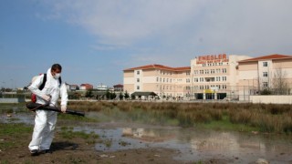 ÇERKEZKÖY BELEDİYESİ LARVA VE UÇKUN MÜCADELESİNİ SÜRDÜRÜYOR