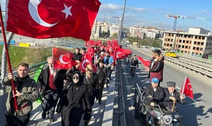 ÇERKEZKÖY, ŞEHİTLERİMİZ İÇİN YÜRÜDÜ