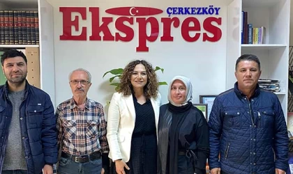 CANDAN YÜCEER’DEN ÇERKEZKÖY EKSPRES’E ZİYARET