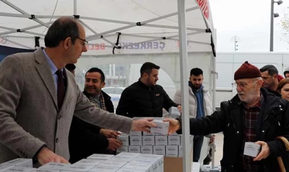 ÇERKEZKÖY BELEDİYESİ KANDİL SİMİDİ DAĞITTI