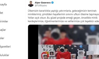 ALPER GEZERAVCI’DAN ÇERKEZKÖYLÜ ÖĞRENCİLERE TEŞEKKÜR