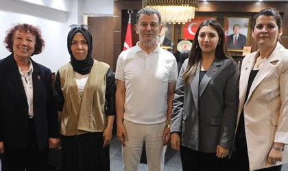 KADIN MUHTARLARDAN BAŞKAN ÇETİN’E ZİYARET