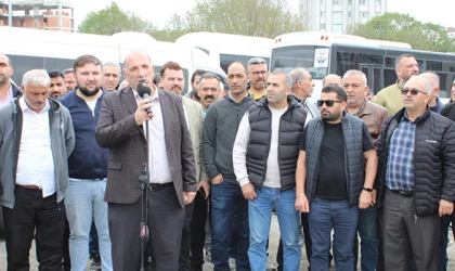 SERVİSÇİLERDEN KONVOYLU PROTESTO