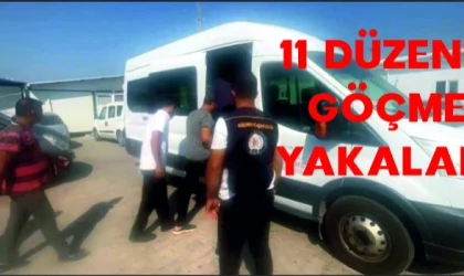 TEKİRDAĞ'DA 11 DÜZENSİZ GÖÇMEN YAKALANDI