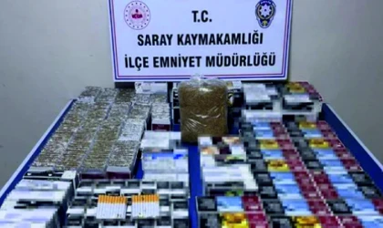 TEKİRDAĞ'DA 132 BİN MAKARON ELE GEÇİRİLDİ