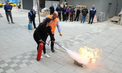 ÇERKEZKÖY BELEDİYE PERSONELİNE YANGIN VE TAHLİYE EĞİTİMİ VERİLDİ