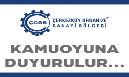 ÇERKEZKÖY OSB’DEN “RÜŞVET” İDDİALARINA SERT YANIT