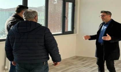 SALİH AZBAY, 24 DERSLİKLİ YENİ OKULU YERİNDE İNCELEDİ