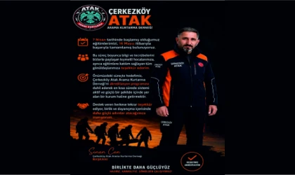 ÇERKEZKÖY ATAK ARAMA KURTARMA DERNEĞİ EĞİTİMLERİ TAMAMLANDI
