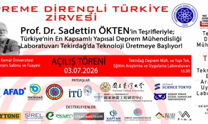 Tekirdağ, Depreme Dirençli Türkiye Zirvesi'ne Ev Sahipliği Yapacak