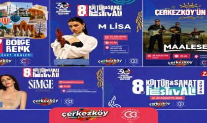 ÇERKEZKÖY BELEDİYESİ’NİN KÜLTÜR VE SANAT FESTİVALİ 21 AĞUSTOS’TA BAŞLIYOR