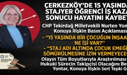 YONTAR: EREN’İN YERİ ŞANTİYE DEĞİL, OKULDU