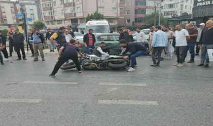 Çerkezköy’de motosiklet kazası: Sürücü hastaneye kaldırıldı