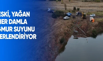 TESKİ, yağmur sularını Yazır Göleti’ne aktarıyor