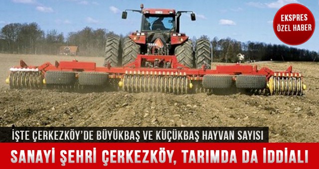 ÇERKEZKÖY’ÜN TARIMI HAYVANCILIĞA FARK ATTI