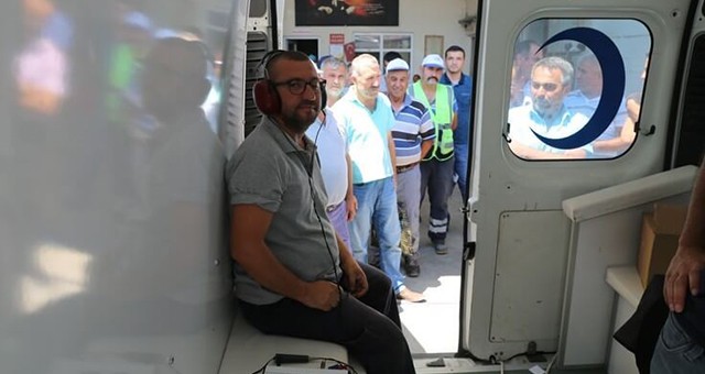 BELEDİYE PERSONELLERİ TARAMADAN GEÇTİ